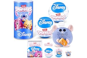 Snackles Disney 5-Inch Plush Toy 2 Pack by ZURU – Ultra-Soft Mini Stuffed Animal with Snack Accessory, Collectible Cuddly Plu