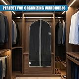 GEEZY Set of 2 Hanging Garment Bags 60 x 150 cm with Zip Viewing Window view 5