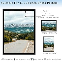 QOTIB 11x16 Picture Frame Black for Wall