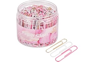 NEEWAY 200pcs Large Pink Paper Clips, 2 Inch Jumbo Paper Clip, Ceative Colored Paperclips for Paperwork Office School and Personal Use