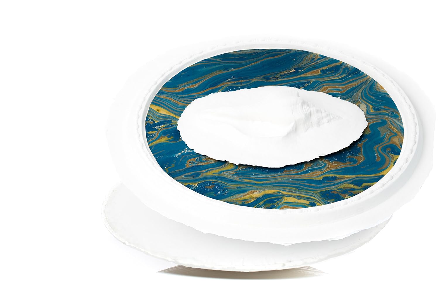 Floating Urns for Cremation for Scattering Cremated Ashes in Ocean Water Oceanside Shell White