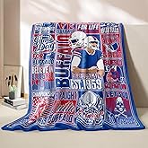 DKEAQZ Football Gifts for Men Women, Gifts for Team Fans, Sports Football Blanket for Fans, Blue Football Style Blanket for Sofa Bed Chair 60"x50"