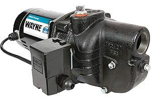 WAYNE SWS100-1 HP Cast Iron Shallow Jet Well Pump - Up to 513 Gallons Per Hour - Heavy Duty Shallow Well Pump
