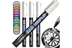 Cartideplay Tire Paint Marker for Car Tire Lettering, Premium Tire Marker Pens with Weatherproof, Ink Designed to Last on Car Tires/Waterproof/Permanent(White,4 PCS)
