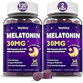 Veyttisy Melatonin 30mg Gummies for Adults - Sugar Free Melatonin Gummies Maximum Strength with Magnesium, B6, GABA & Botanical Blend - Non-Habit Forming,Vegan, Non GMO, Natural Mixed Berry Flavor