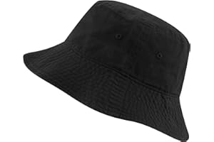 The Hat Depot Bucket Sun Hat 100% Cotton Long brim and Deeper & Round Top Tennis Packable Summer Fashion Outdoor Hat