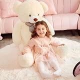IKASA Giant Teddy Bear 120cm White Plush Stuffed Toy view 6