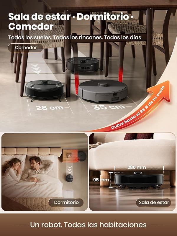 M210 Pro Omni Robot Aspirador e Limpador de Chão para Animais de Estimação, 20.000 Pa