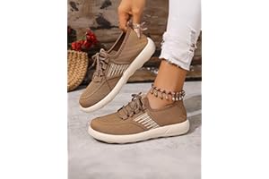 Knit Walking Shoes, Lightweight Slip on Sneakers, Comfortable Travel Gym Fitness Shoes
