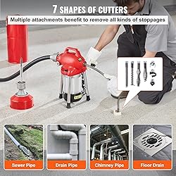 VEVOR Drain Cleaner Machine 66FT x 5/8 Inch, 250W