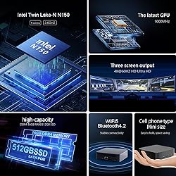chatreey Mini PC N150 16GB RAM 512GB SSD