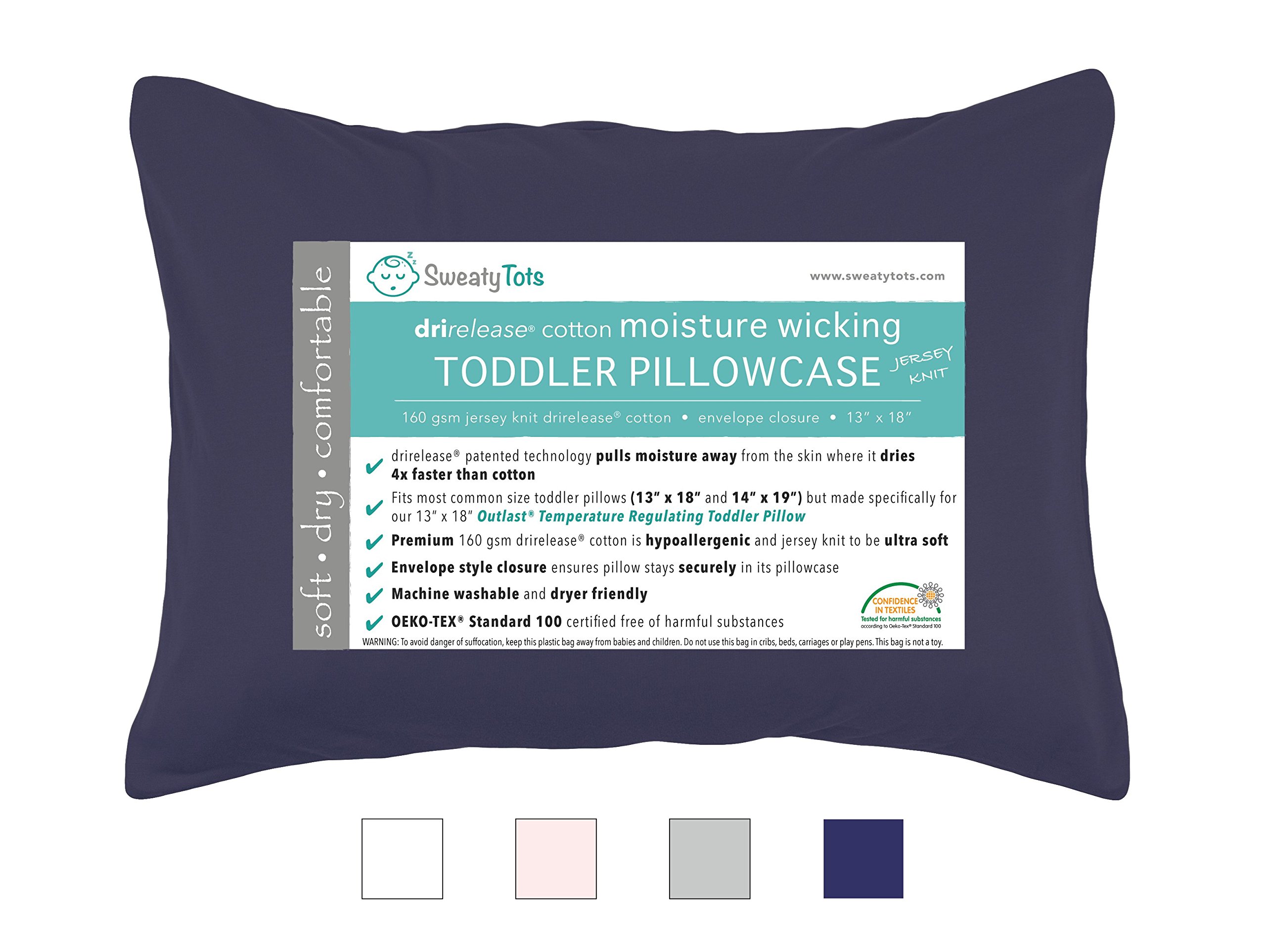Moisture Wicking Toddler Pillowcase for Sweaty Sleepers