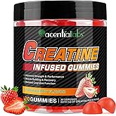 Creatine Monohydrate Gummies for Men & Women, 5g Creatine Monohydrate for Muscle Strength, Muscle Builder, Energy Boost, Pre-Workout Supplement, Natural Strawberry Flavor, Sugar-Free (120 Count)