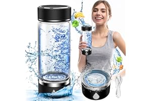 ZASABEL Hydrogen Water Bottle, Portable Hydrogen Water Bottle Generator, Ion Water Bottle Improve Water Quality in 3 Minutes, Water Ionizer Machine Suitable for Office, Travel and Daily Drinking(Black)