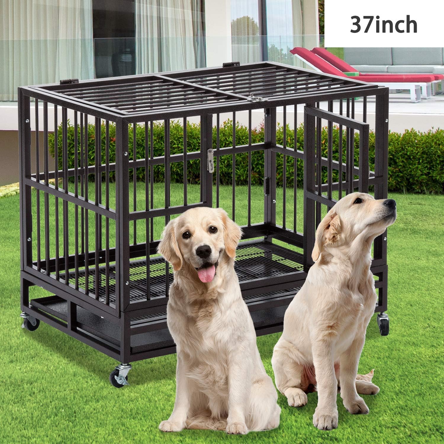 DOIT Large Heavy Duty Dog Cage Strong Metal Kennel XL Crate Pet Tray Pet Supplies DOIT Large Heavy Duty Dog Cage Strong Metal Kennel XL Crate Pet Tray Pet Supplies