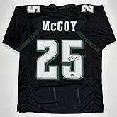 Facsimile Autographed LeSean McCoy Philadelphia Black Reprint Laser Auto Football Jersey Size Men's XL