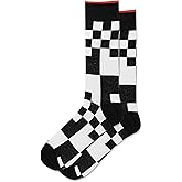 Hot Sox Men's Mixed Grid Crew Socks 1 Pair, Men's 10-13