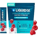 Liquid I.V. Hydration Electrolytes, Arctic Raspberry, 16 Count | Scientifically Formulated | Clinically Proven Hydration | No Artificial Sweeteners | Non-GMO | Vegan | Powder Drink Mix