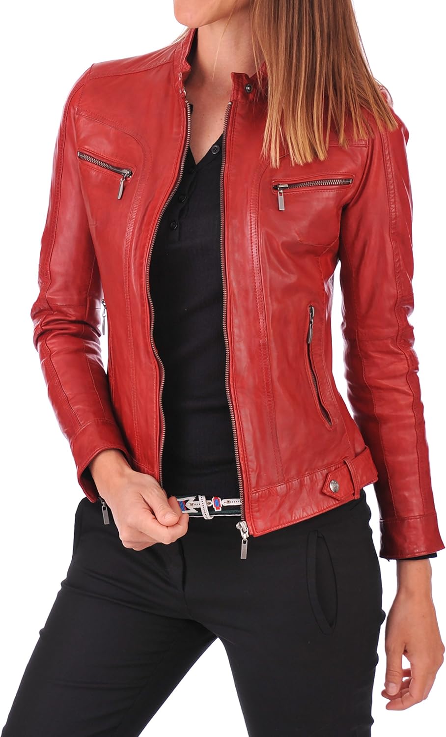 dolly leather biker jacket