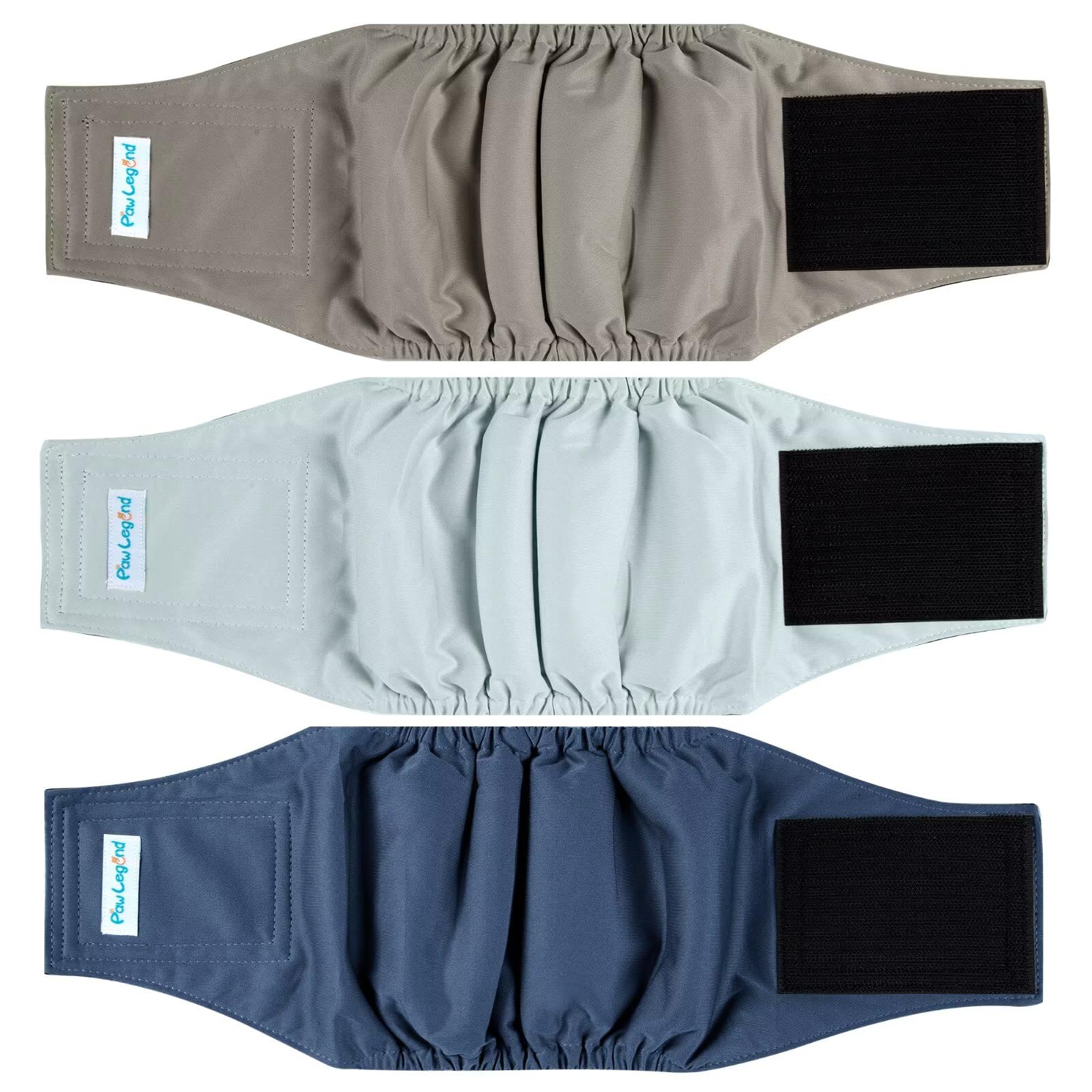 Photo 1 of Paw Legend Washable Dogs Diapers Male Dog Belly Bands for Male Dogs Diapers Reusable Puppy & Doggie Diapers Male (3 Pack, Small)