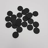 HERO Creations - kit of 25 Miniature Plastic Rond Black Bases - Circular, for Roleplaying Game - Tabletop - Wargames Tables (25x25 mm)