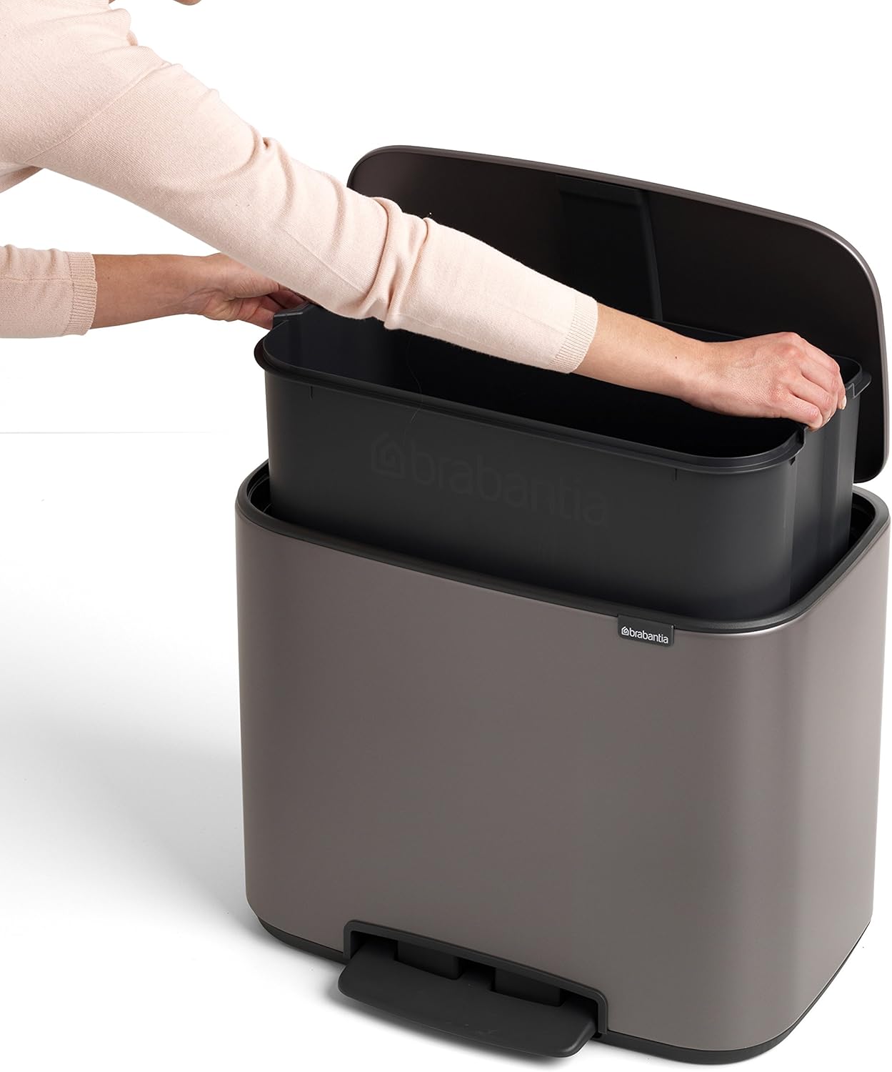 Brabantia Bo Pedal Bin 1 x 36L Inner Bucket (Platinum) Waste