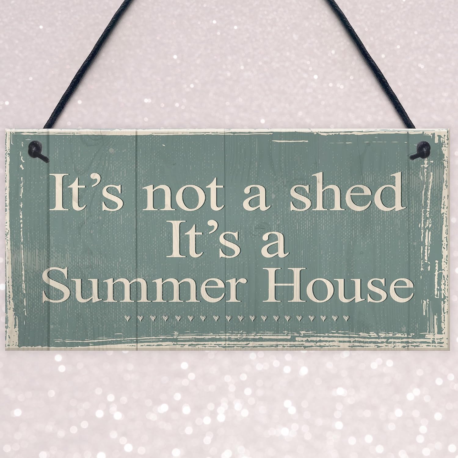 Red Ocean It's Not A Shed, It's A Summer House Novelty Chic Plaque Hanging Garden Shed Sign Birthday Friendship Gift - Image 4