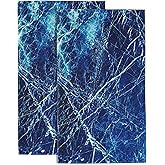 Wotinsi Hand Towels Set of 2 Abstract Marble Hand Towels for Bathroom Soft Absorbent Decorative Hand Bath Towels Dish Towels for Kitchen Sports Gym Yoga Home Decor 14 x 28 in