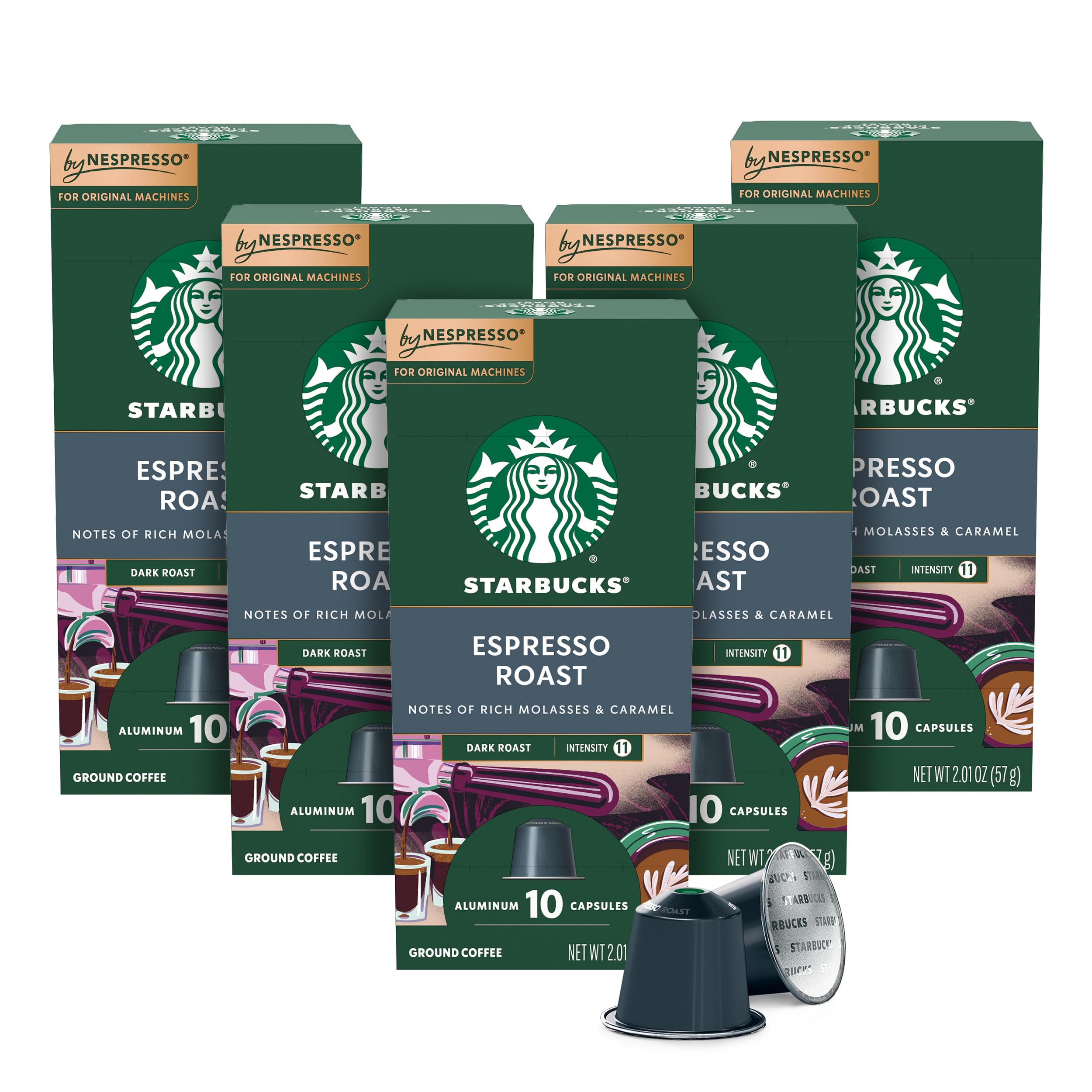 Photo 1 of Starbucks by Nespresso Original Line Dark Roast Espresso, 50-count Espresso Pods