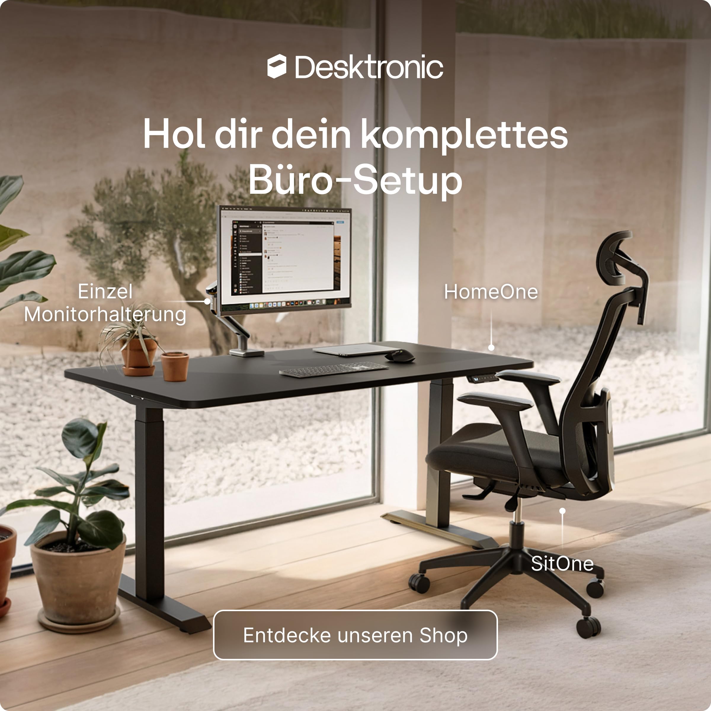 Desktronic Homeone Höhenverstellbarer Schreibtisch 160 × 80 cm – Elektrischer Schreibtisch Mit Zwei Elektrischen Motoren, Touchscreen-Steuerung Und Integrierten USB-a- Und USB-c-ladeanschlüssen 9