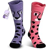 Muezna Kids Wool Ski Socks 2 Pairs Toddler Winter Warm Thermal Snow Socks Boys Girls for Snowboard Skating OTC