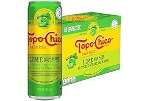 Topo Chico Sabores Lime with Mint Extract 12oz 8pk