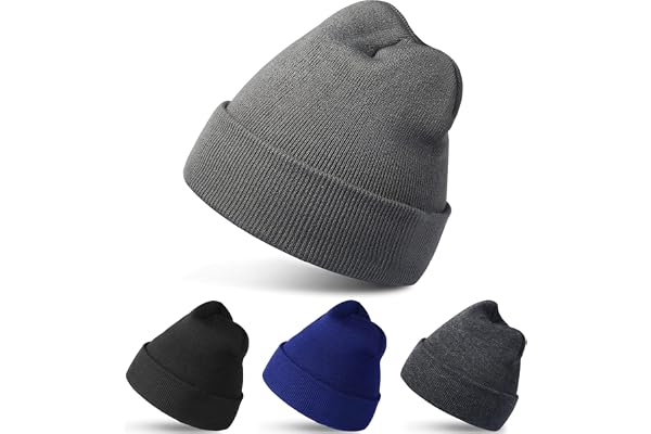 3-Pack / 4-Pack Beanies Four Seasons Hats Knitted Cap for Men & Women & Teen