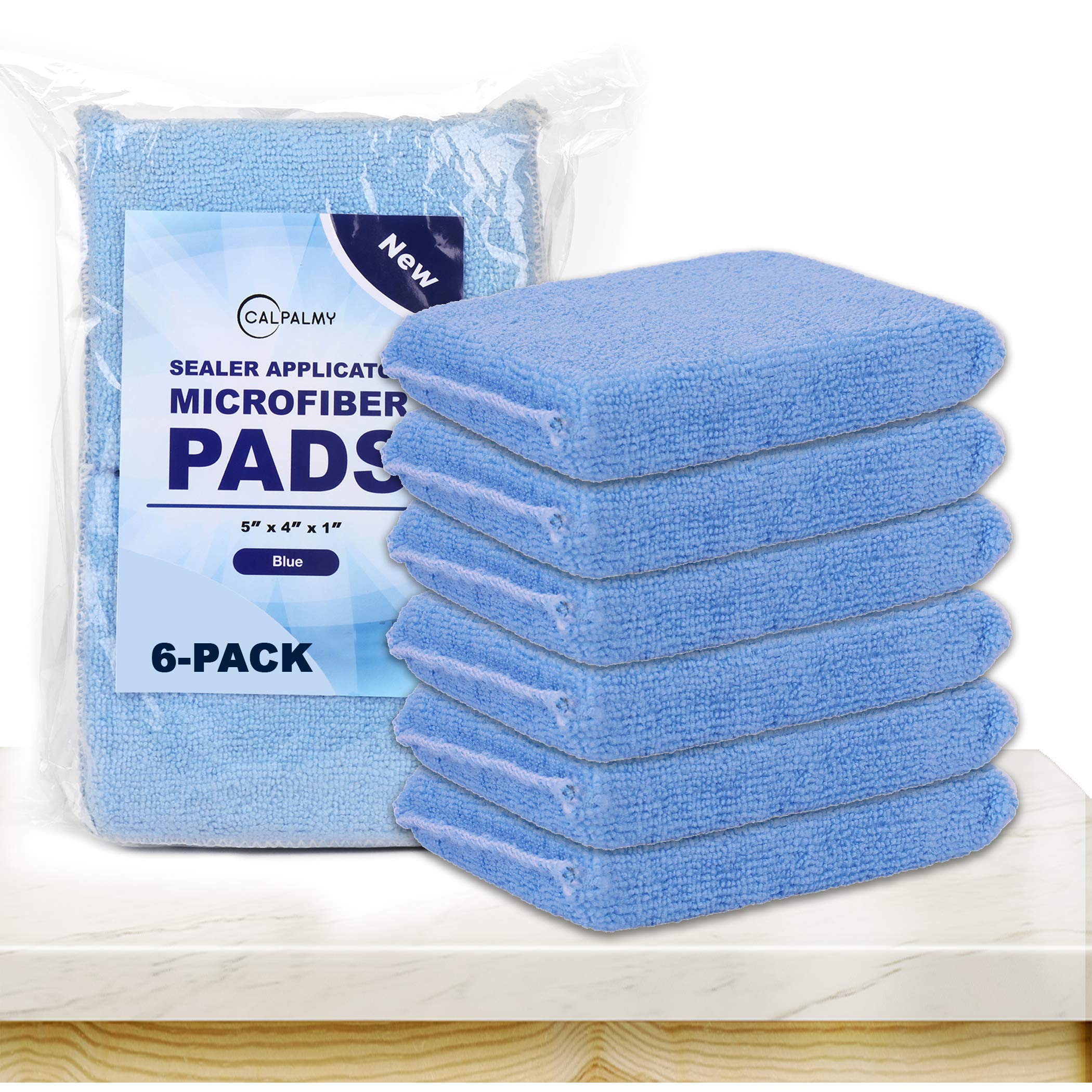 Photo 1 of Professional Microfiber Sealer Applicator Pad – The Perfect Tool to Apply Sealer to All Natural Stone and Tile Like Marble, Granite, Concrete & Slate (Blue)
