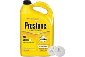 ANF BRANDS (1 Gallon) - Prestone AF2100 Antifreeze and Coolant: 50/50 Ready to Use, Universal and Sponge