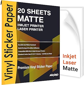 sticker paper for printer amazon