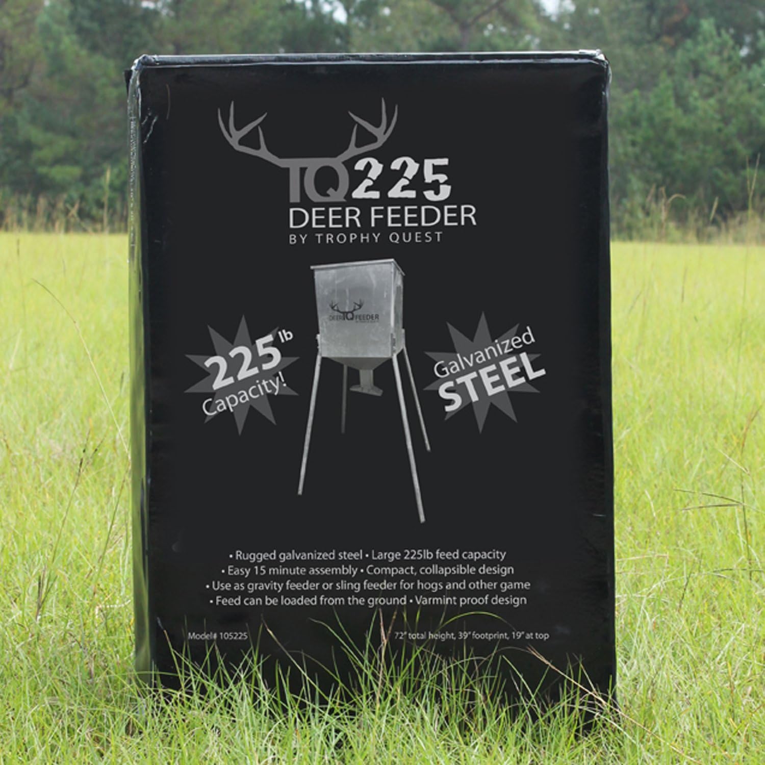 Amazon Com Tq Outdoor Products Deer Feeder 225lb Capacity Rust
