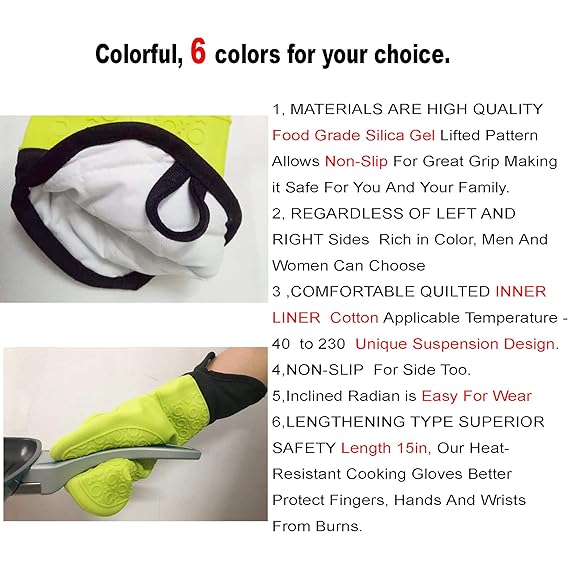 Amazon.com: LaTiendaTuya - Guantes de cocina de gel de ...