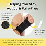 BraceUP Wrist Support Brace with Metal Hand Splint Left Right L/XL view 2
