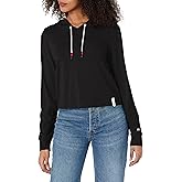 Tommy Hilfiger Womens Lightweight Cropped Hoodie Sweatshirt