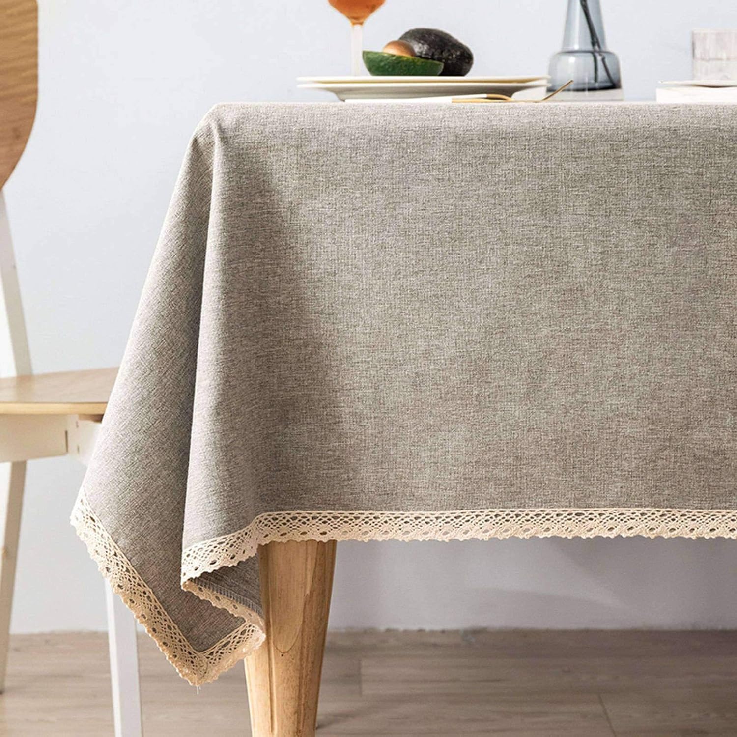 Rectangle Tablecloth, Waterproof Stain Resistant Table Cloth Cotton