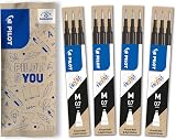 Pilot Pack of 4 Sets 3 Refills 0.7mm Erasable Ink Black for FriXion view 1