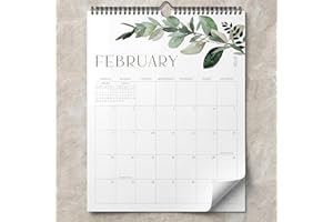 Aesthetic 2026-2027 Wall Calendar - Runs from January 2026 Until July 2027 - The Perfect Modern Greenery Calendar Planner for