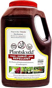 Plantskydd PS-VRD-8 Granular Animal Repellent for Deer, Rabbits and Voles,Also for Deer,elk,Moose 8 LB Shaker Jug (8 lb) (8 lb)