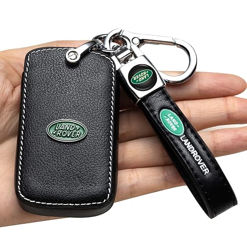 Daoquan Key case for Land Rover,Key Fob Cover Leather Key Holder Remote ...
