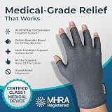 iMedic Arthritis Gloves Large Fingerless Medical Device MHRA Registered Grey view 2