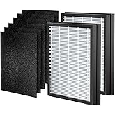 HEAPETS P358 Replacement Filters for P358 Pet Air Purifier, 6 Pre-Filters and 2 Composite Filter, Genuine Version, PJ358-2LX6JDM