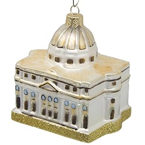 CDL-GLASS BLOWN 5" Saint Peter's Basilica Ornaments Travel Memorabilia St Peters Cathedral Vatican City Italy Souvenir Building Ornaments((5",St Peters Cathedral G50)
