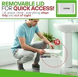 Unibos Freestanding Bathroom Storage Cabinet White Slimline Box view 6