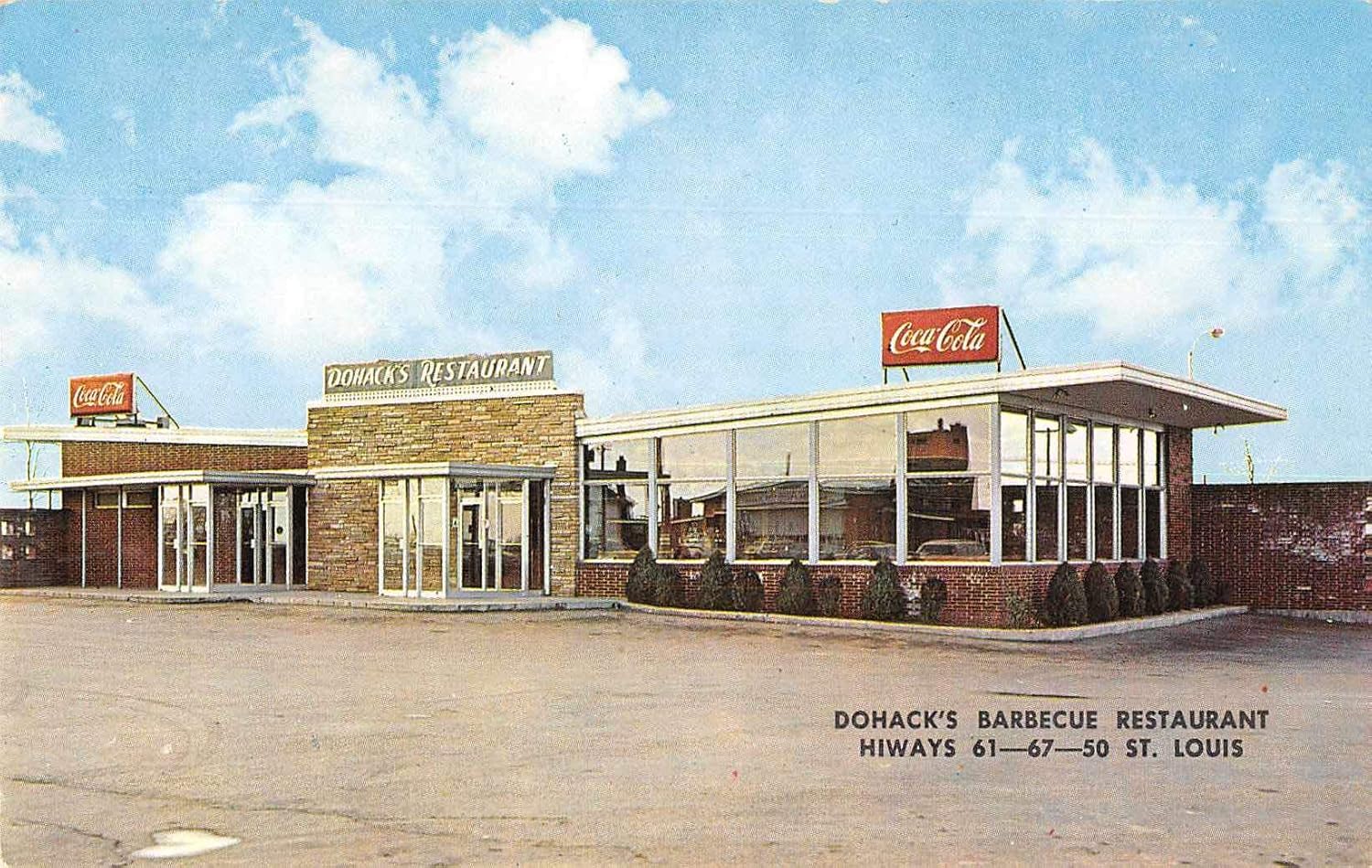 St Louis Missouri Dohack S Barbecue Restaurant Coke Sign Postcard Je229954 At Amazon S Entertainment Collectibles Store